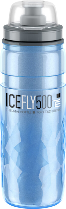 Fly Ice drikkeflaske 100% biologisk nedbrytelig blå 500ml