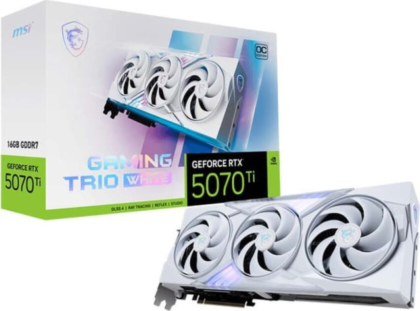 GeForce RTX 5070 Ti GAMING TRIO OC 16 GB grafikkort (hvit)