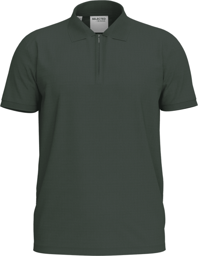 Selected Homme Fave Zip Polo - Deep Forest - XL