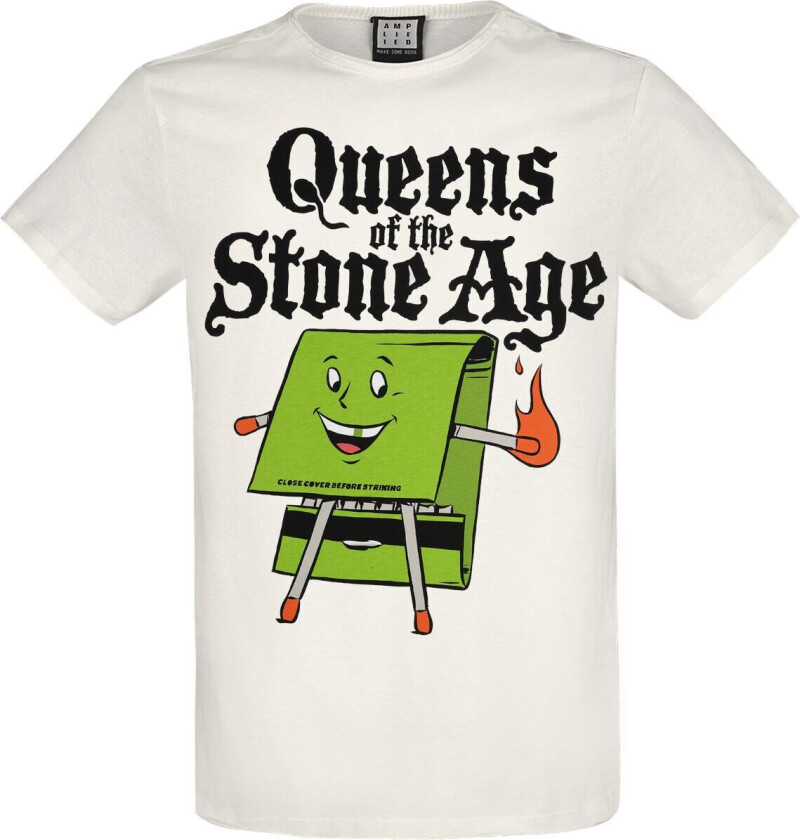 T-skjorte - Amplified Collection - Match Book - S til XXL - Herrer - antikk hvit