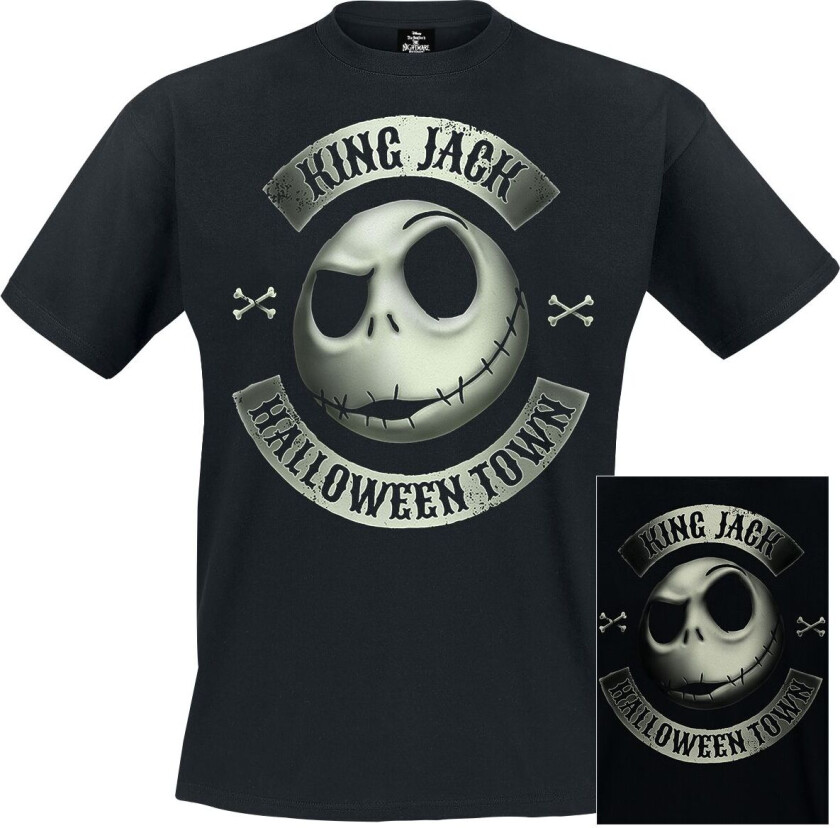 Disney T-skjorte - Jack - Glow - S til 4XL - Herrer - svart