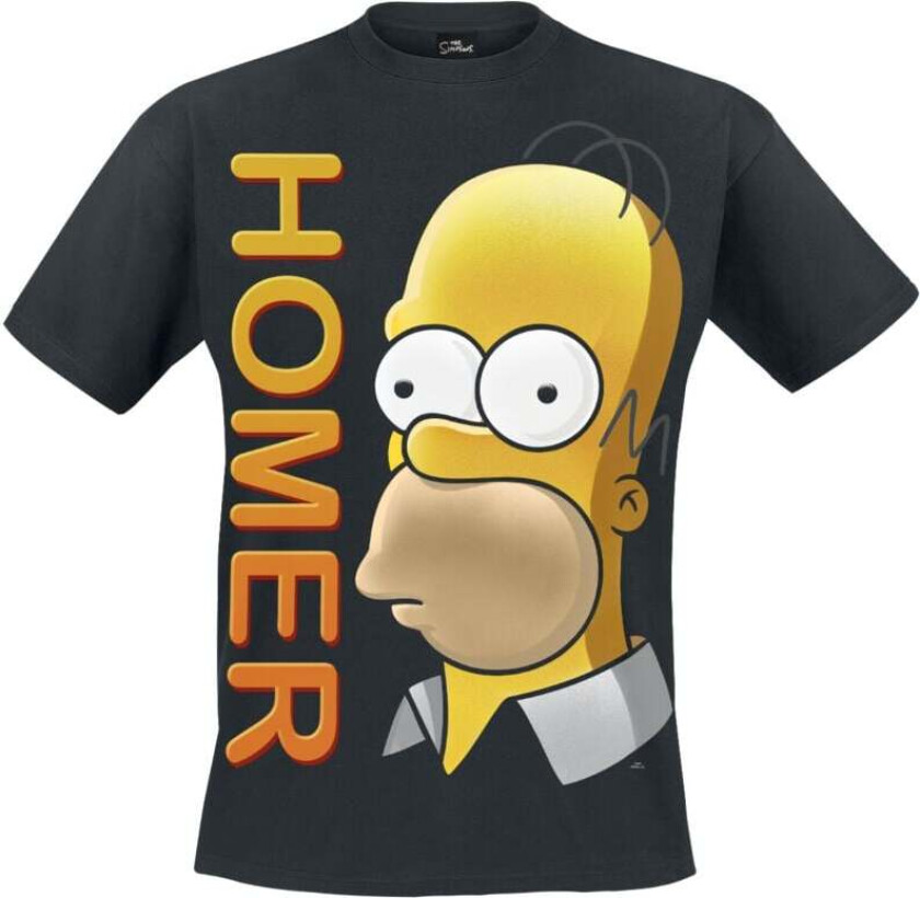 T-skjorte - Homer Portrait - S til 4XL - Herrer - svart