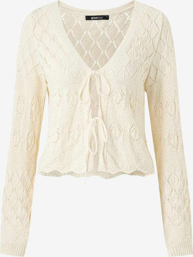 Kardigan Knitted Crochet Cardigan - Hvit