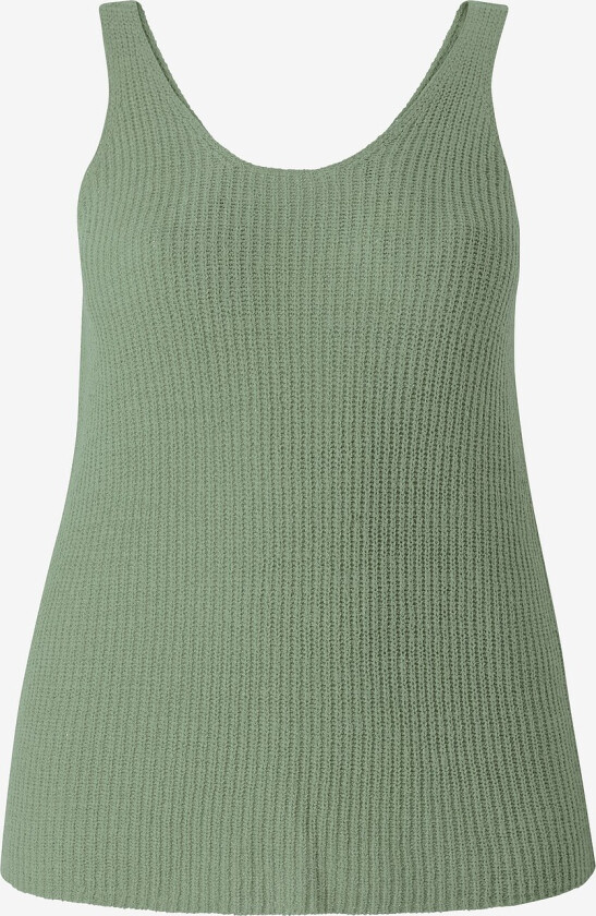 Topp carSunny SL Rib V-neck Knt - Grønn
