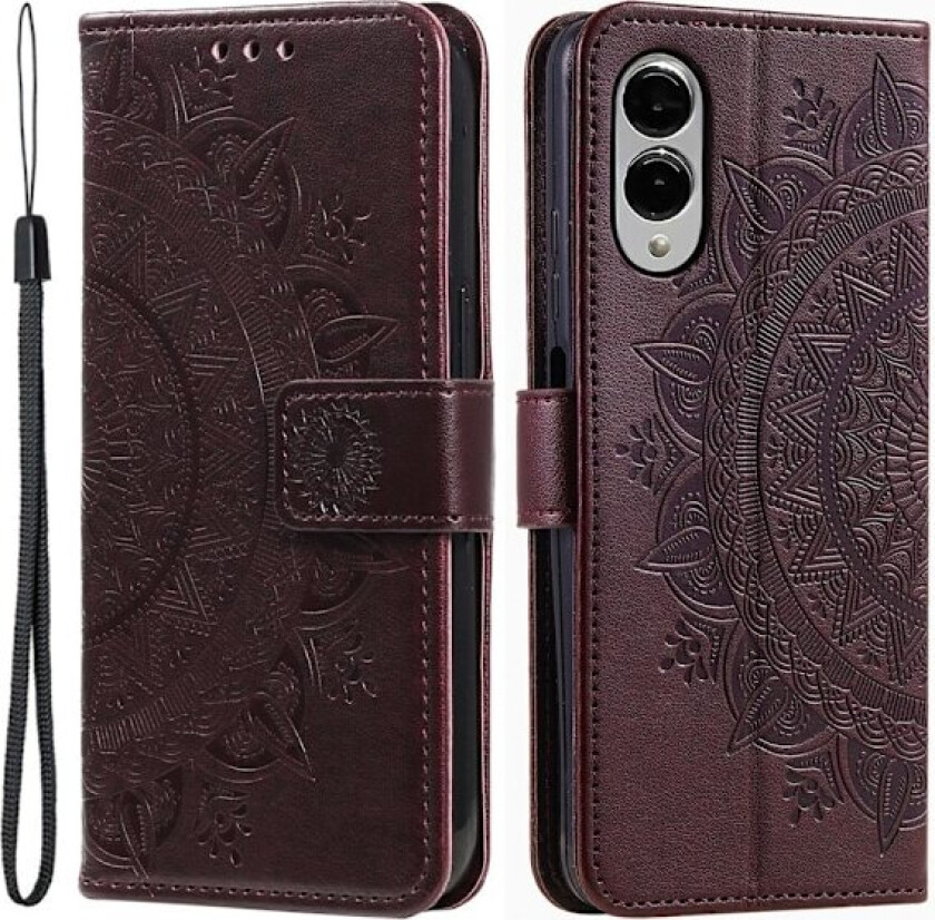 For Samsung Galaxy S25 Edge Lommebok Deksel Shell Mandala Blomstermønster