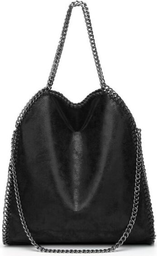 Skulderveske dame kjede luksus håndveske kjede myk veske crossbody veske dame håndveske Svart