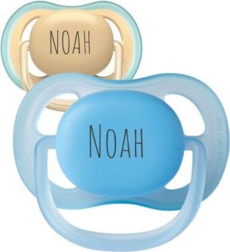 Ultra Air, Str. 1 (0-6 Md.), Symmetrisk - Silikone, Smokker Med Navn