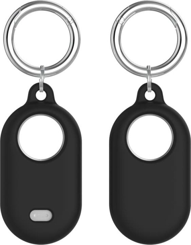 INF Samsung Galaxy Smart Tag 2 veske / holder med nøkkelring Sort