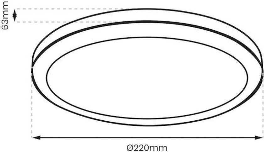 LED-taklampe Vera, hvit, plast, Ø 22 cm, IP65