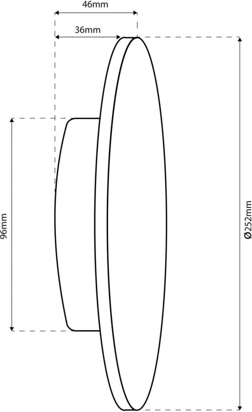 LED-vegglampe Disk, Ø 25 cm, svart, plast, IP65, CCT