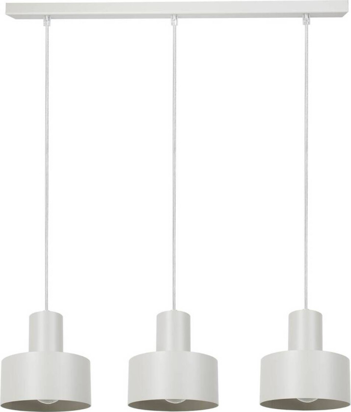 Hengelampe Rif 3, taupe, 3 lyskilder, lineær, stål