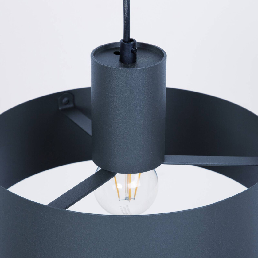 Hengelampe Rif M, antrasitt, 1 lyskilde, Ø 25 cm, stål