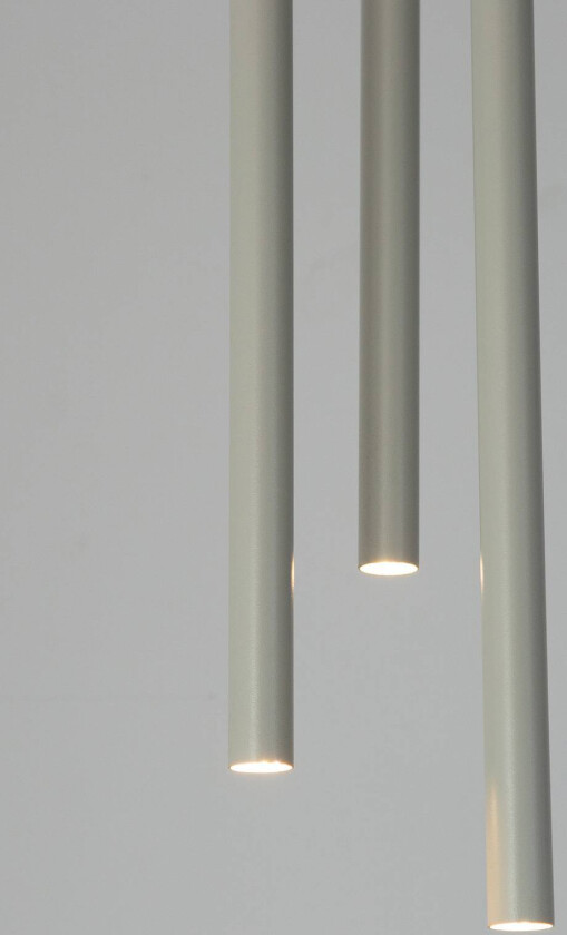 Hengelampe Sopel 3, taupe, rund, 3 lyskilder, stål, G9