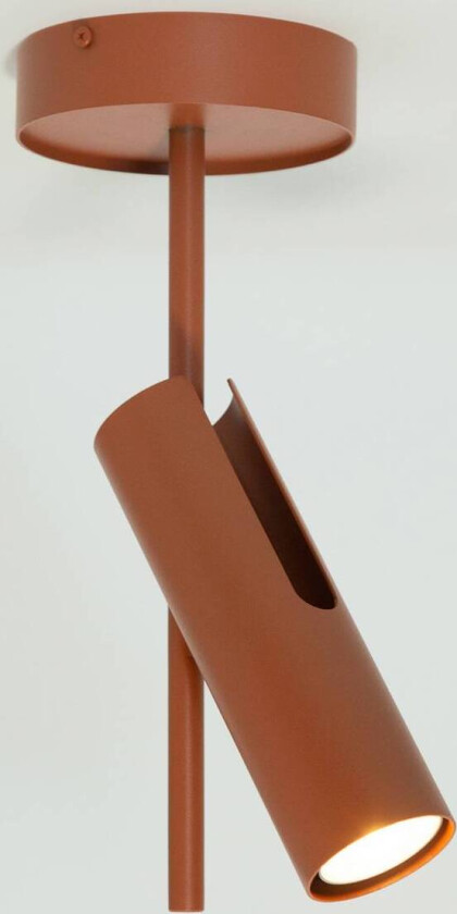 Downlight Leda 1, teglrød, 1 lyskilde, høyde 34 cm