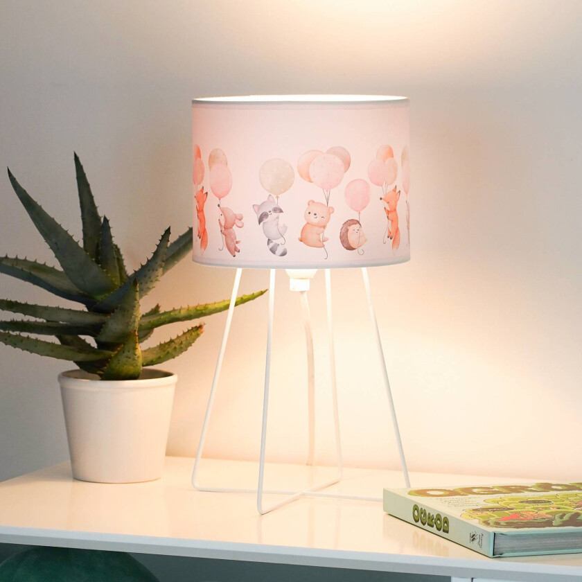 Freddy bordlampe, fargerik, dyr, E14, høyde 32,5 cm