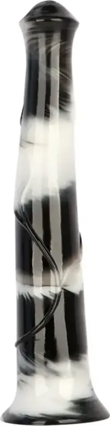 Big Jumpy Dildo Black/White 40 cm