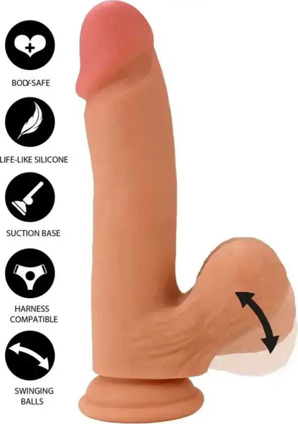 Realistic Dildo Liquid Silicone 21 cm