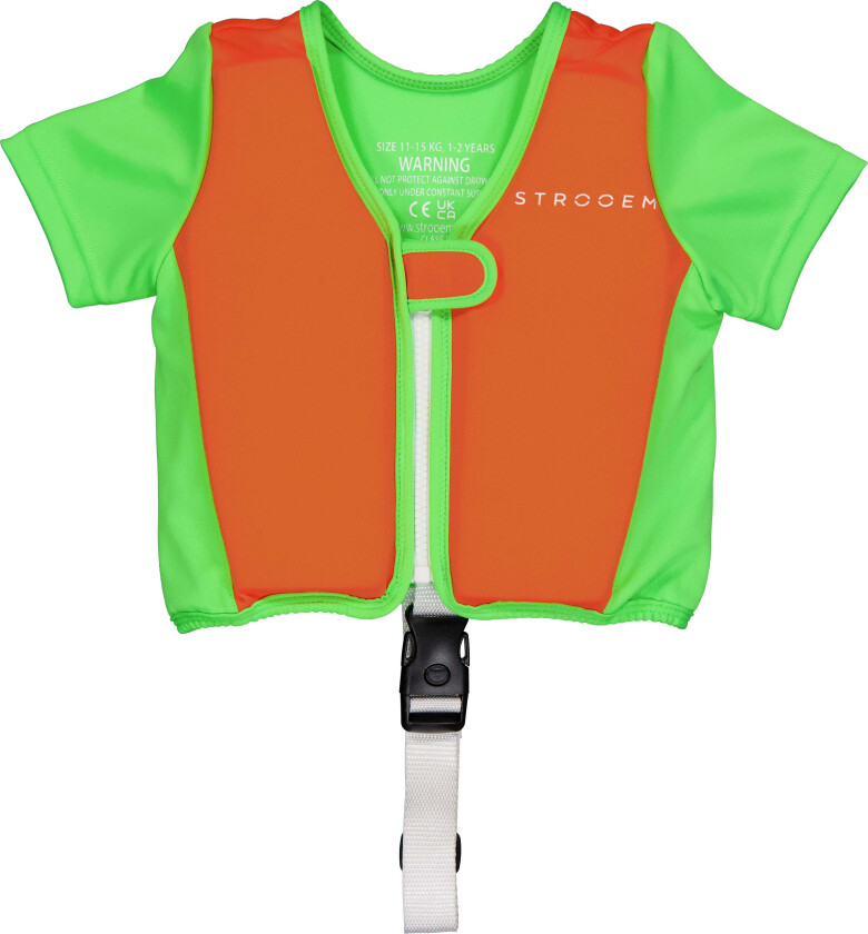 Svømmevest, Orange-Lime, 1-2 år - Svømmetilbehør - Polyester