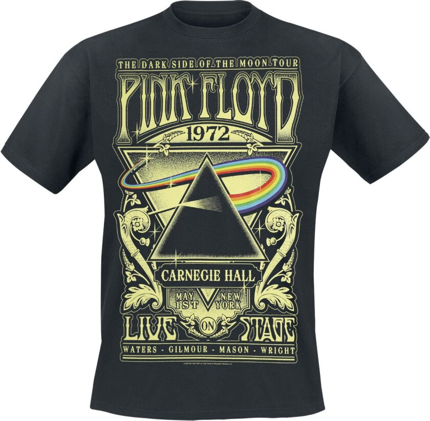 T-skjorte - The Dark Side Of The Moon - Live On Stage 1972 - S til 5XL - Herrer - svart