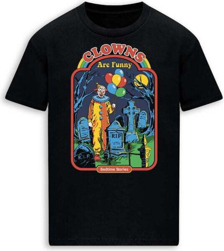 Fun T-skjorte - Clowns Are Funny - M til 3XL - Herrer - svart