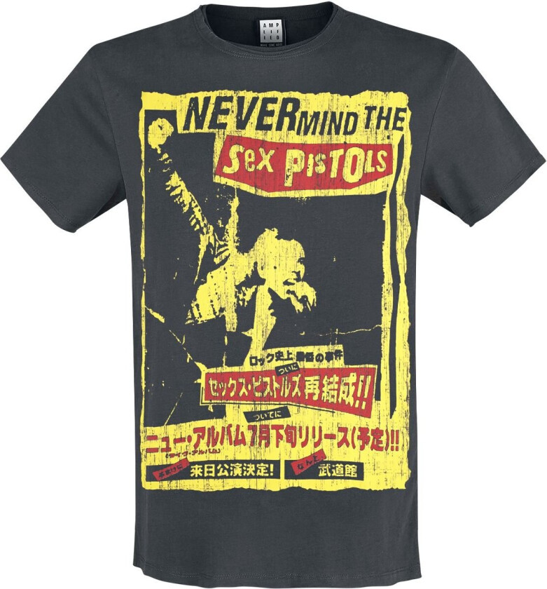 T-skjorte - Amplified Collection - Never Mind - S til XXL - Herrer - koksgrå