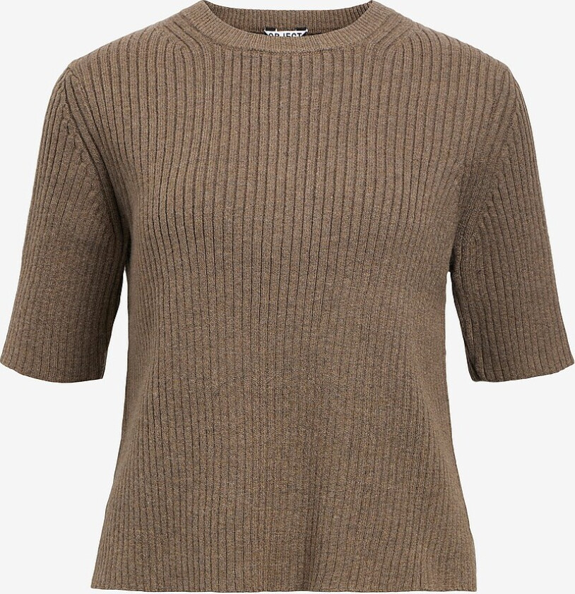 Pullover objElva 2/4 RE O-neck Knit - Grå