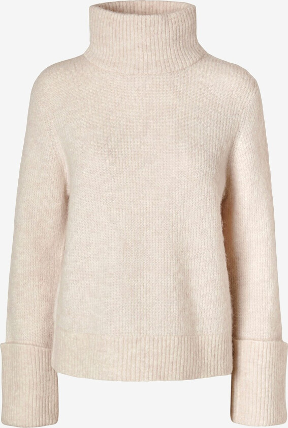 Genser slfSia Ras LS Knit High Neck - Grå