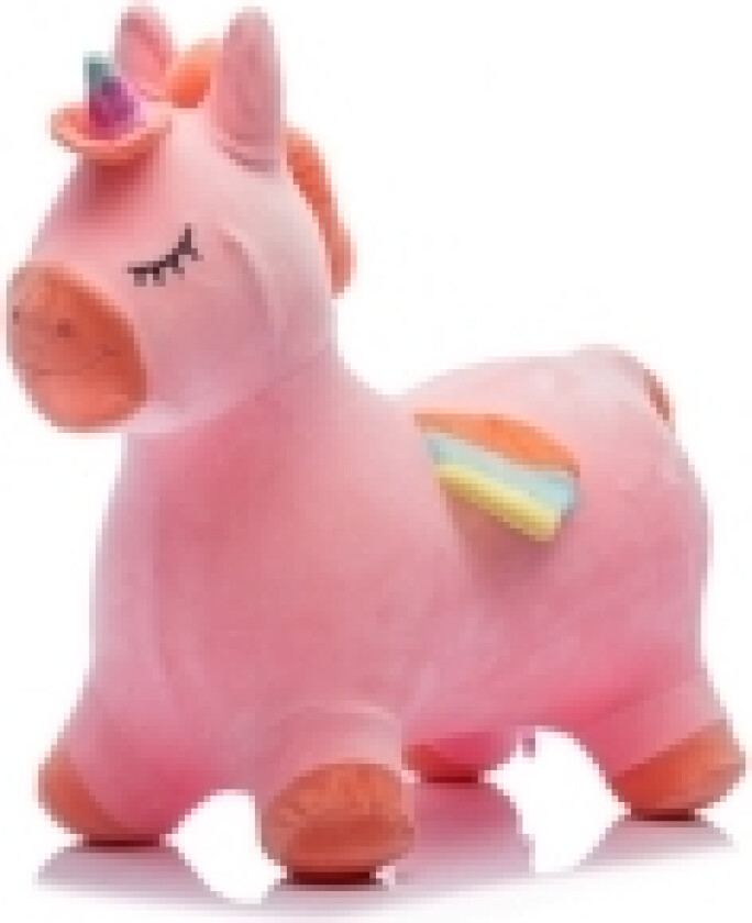 Enhjørning / Unicorn Plys Hoppedyr, Pink (fra 18M)