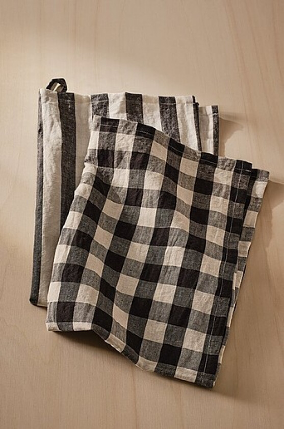 SANNE kjøkkenhåndkle i linmiks 2-pakke