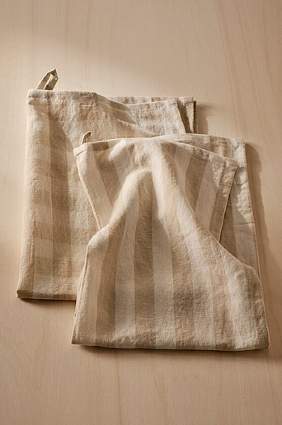 SANNE kjøkkenhåndkle i linmiks 2-pakke