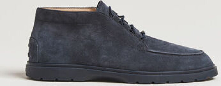 Polacco Moc Desert Boots Navy Suede