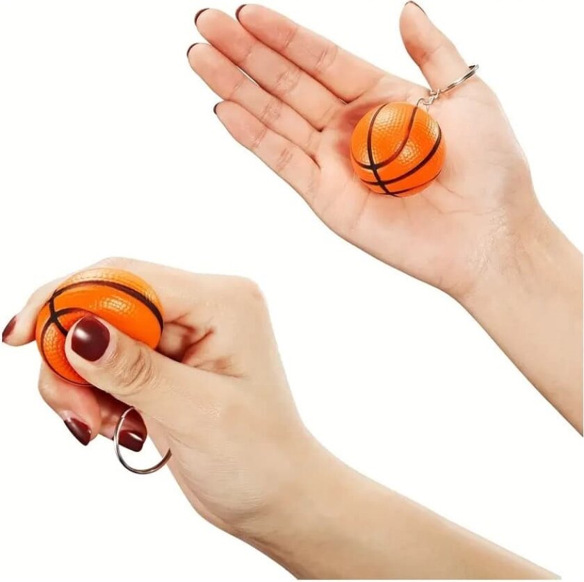 Nøkkelring - Basketball - Stressball - Klemball - Antistress