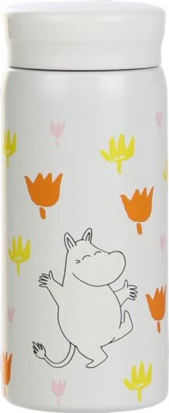 Mummi termokopp 20 cl blomster hvit