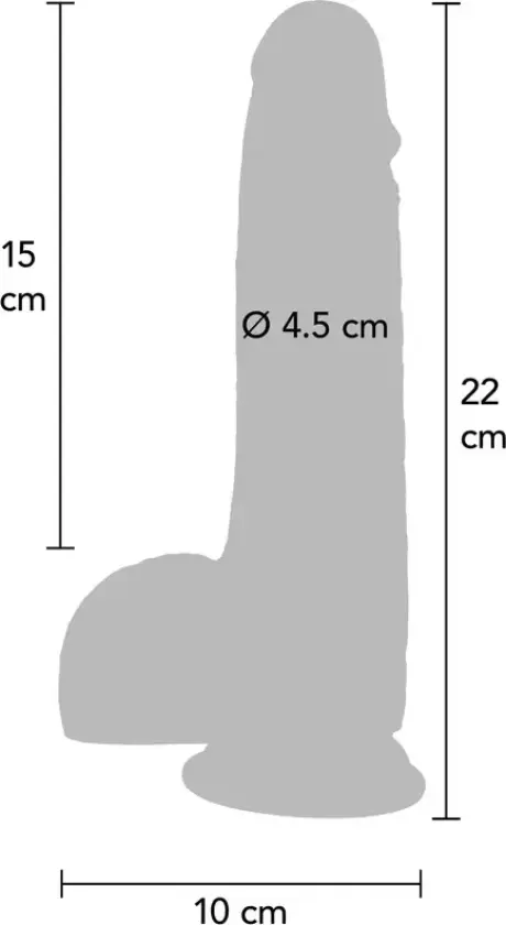 Foreskin Realistisk Dildo med Baller - 20 cm