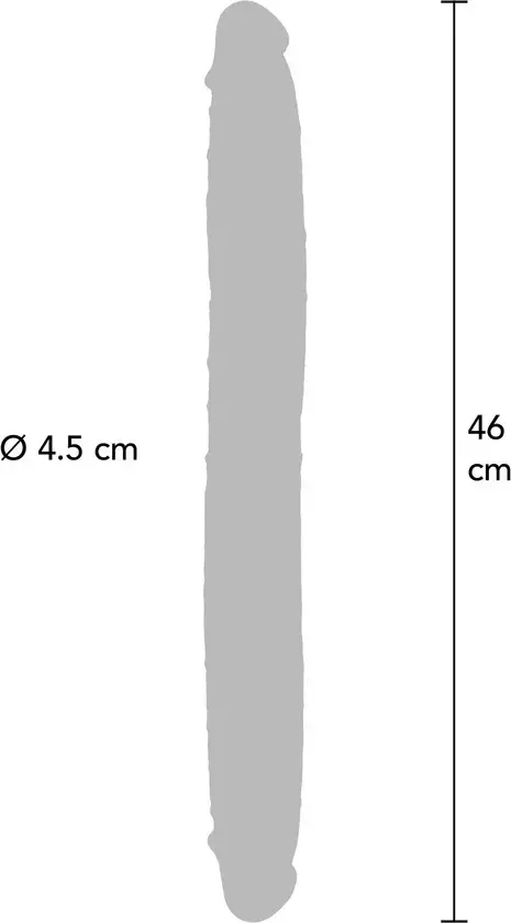 Foreskin DobbelDildo - 46 cm