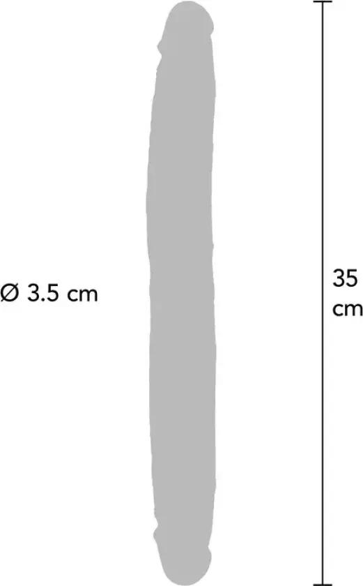 Foreskin Dobbeldildo - 35 cm