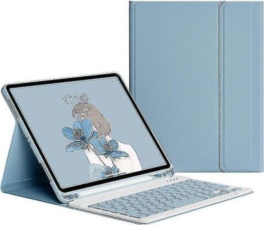 Tastaturdeksel for iPad 9., 8., 7. generasjon 10,2 tommer (2021, 2020, 2019) Mørkegrå