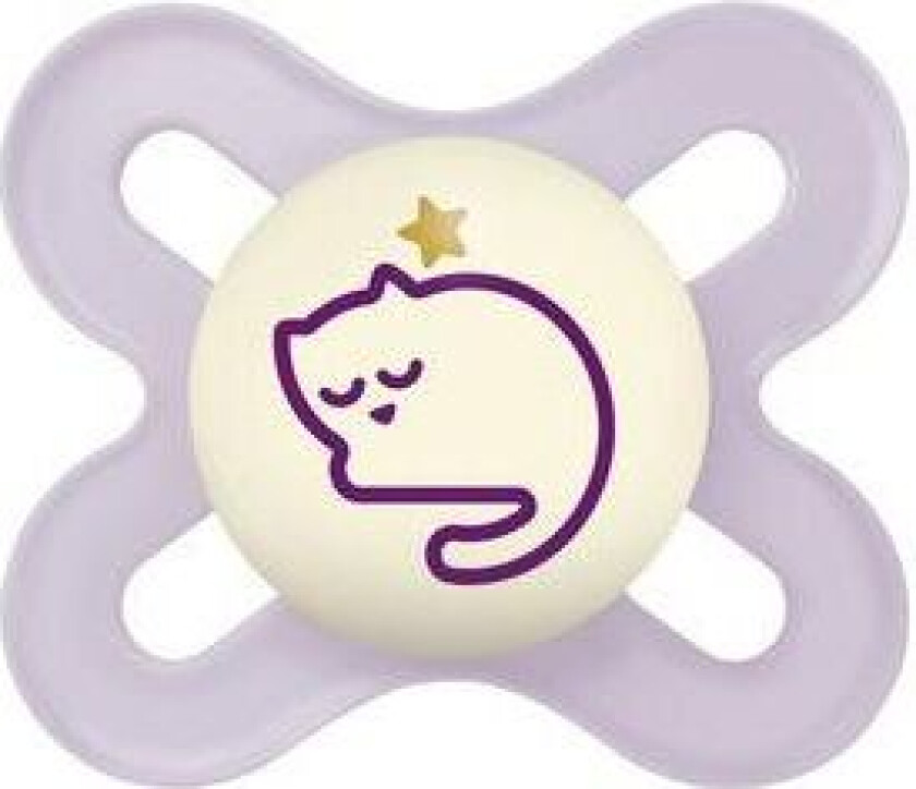 Original Night Start Silikon Smokk 0-2 mnd. - Lilla