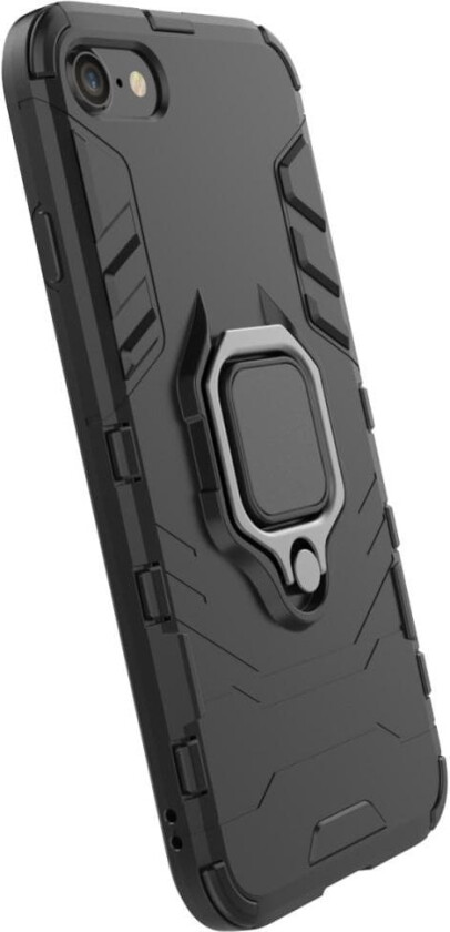 iPhone SE/8/7/6/6S Hybrid Deksel Med Fingerring - Svart