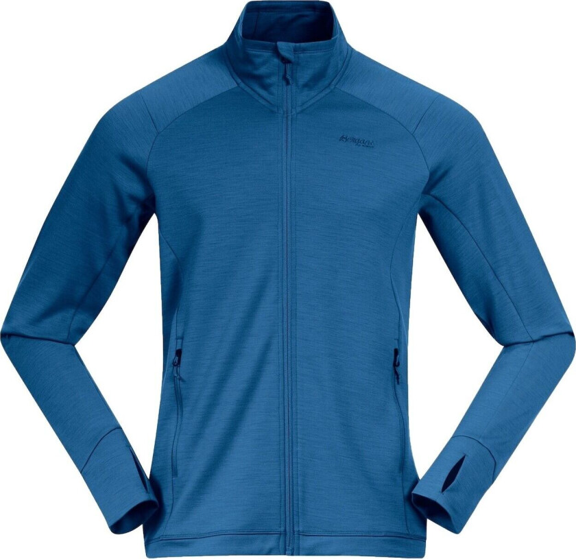 Bergans Of Norway Ulstein Wool Jacket Herre North Sea Blue L