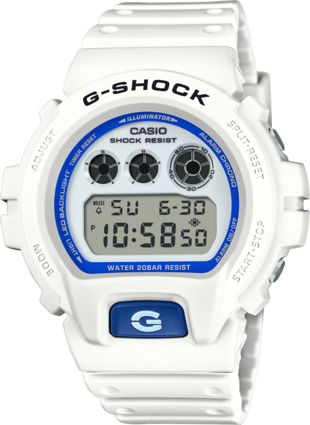 G-Shock DW-6900HDS-7ER - Anadigi - Hvit - Herreklokker - Resin - Mineral