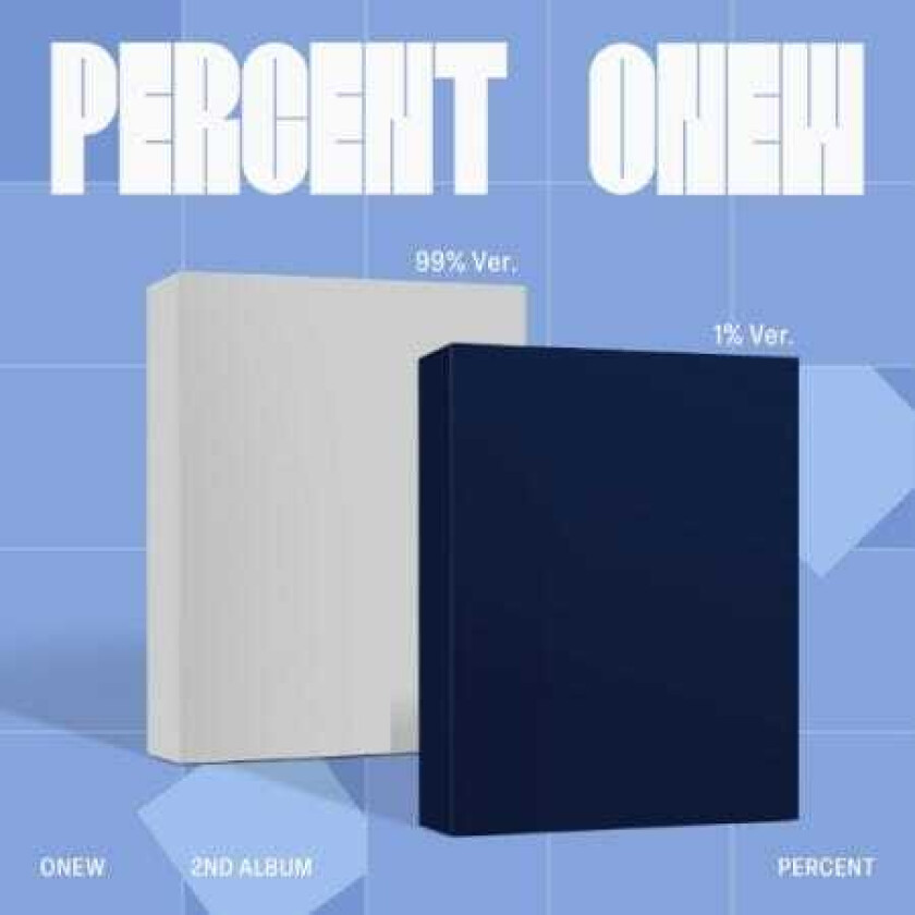 Onew Percent Photobook Version Random Cover incl. Photobook, Photocard, Standing Postcard, Eight Codes Card, Folded Poster, 4Cut Photo, Sticker Pack CD