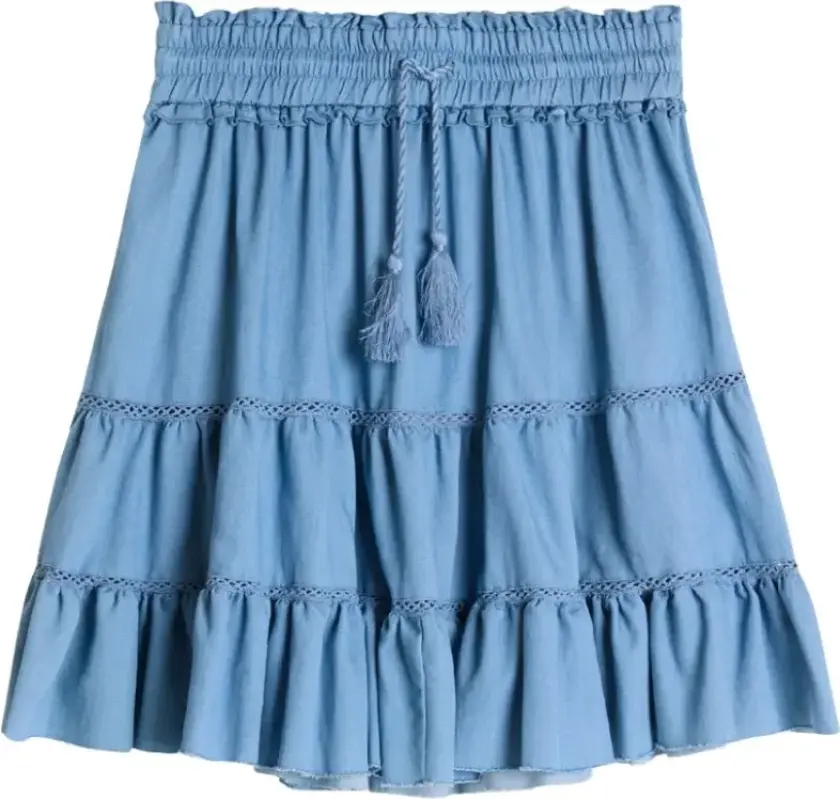 Dame, Skjørt, Blå, M