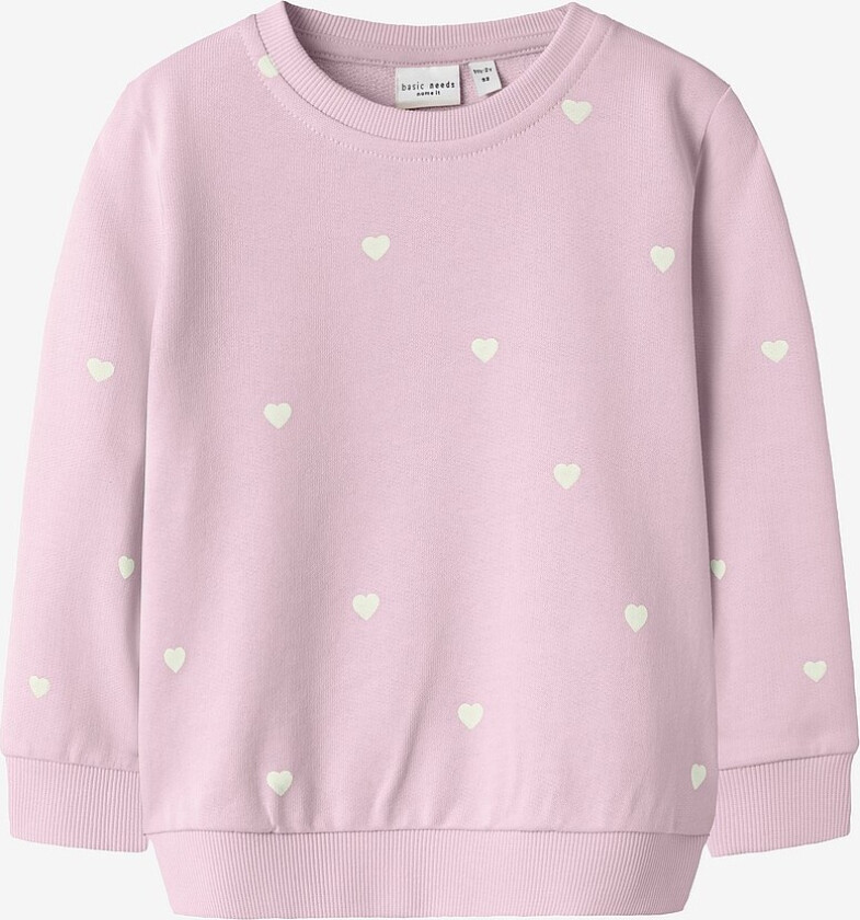 Collegegenser NmfvAlba LS Sweat Unb - Rosa