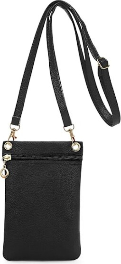 Liten Mobilveske, Myk PU-Lær Mobilveske for Kvinner, Mobil Lomme Crossbody Mobilveske - Svart