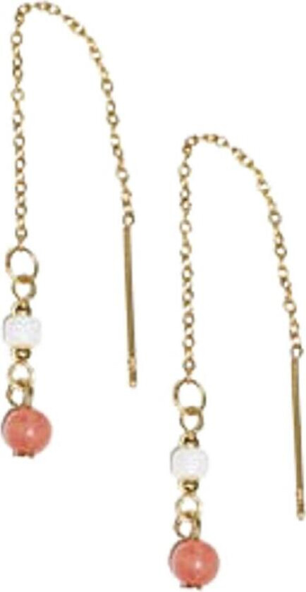 Ada Coral Bead Chainb Earrings