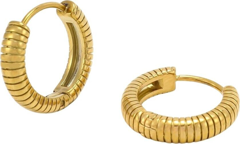 Vivia Ribbed Hoop Earrings