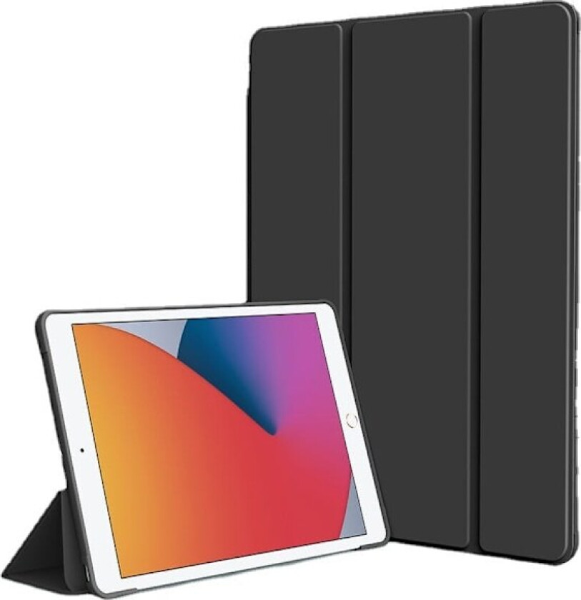 iPad 10.2 Tommers Deksel Sammenleggbart Svart