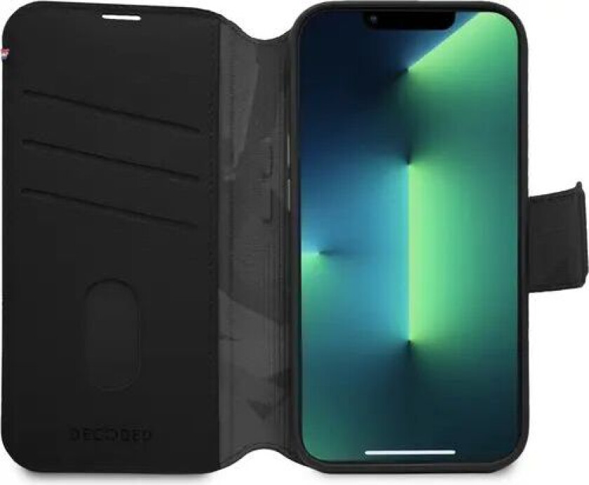 Leather Detachable Wallet Iphone 14 Plus Svart