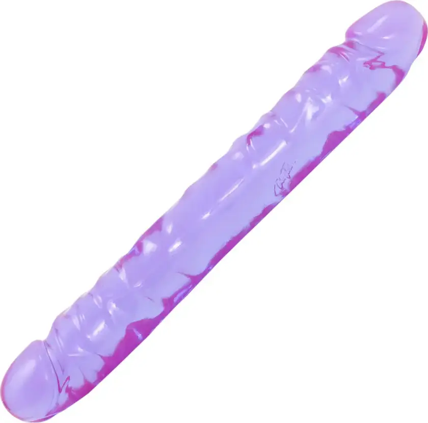 Jr. Double Dong Dobbeldildo fra Doc Johnson Lilla -30 cm